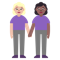Women Holding Hands- Medium-Light Skin Tone- Medium-Dark Skin Tone emoji on Microsoft